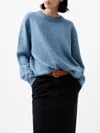 French Connection Kesia Crewneck Sweater In Dusted Blue In Multi