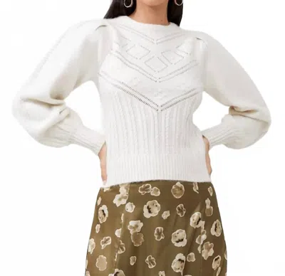 French Connection Kitty Recycled Jumper In Oatmeal In White