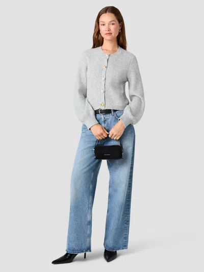 French Connection Koda Knit Multi Button Crew Neck Cardigan In Cranberry Glaze