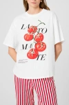 French Connection La Tomate Oversize Cotton Graphic T-shirt In White