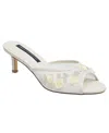French Connection Ladies Ritz Mesh Kitten Heel In White