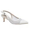 French Connection Sevra Mesh Slingback Pump In White