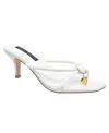 French Connection Ladies Twirlc Kitten Heel In White