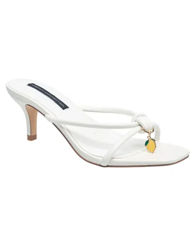 French Connection Ladies Twirlc Kitten Heel In White