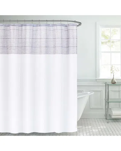 French Connection Landon Cotton-blend 13pc Shower Curtain Set In White