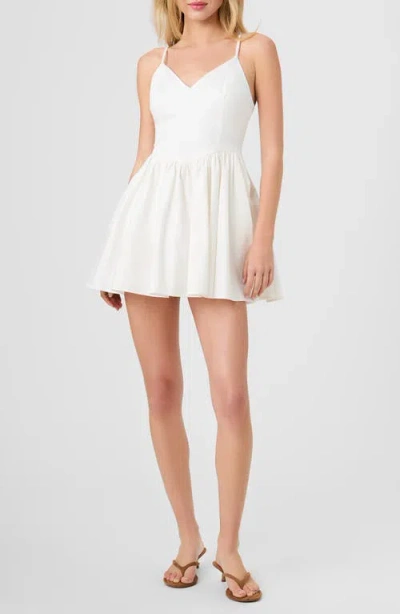French Connection Florida Strappy Flared Dress In Summer White