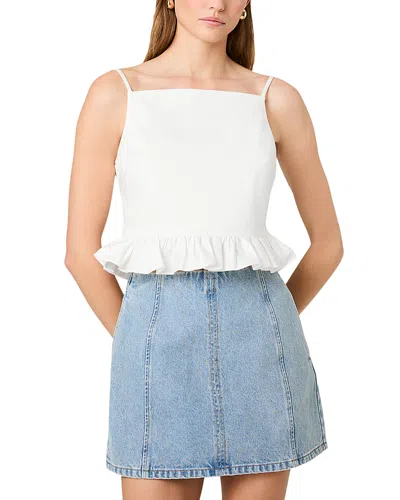 French Connection Lilah Stretch Cotton Top In White