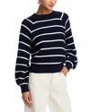 French Connection Lily Mozart Stripe Sweater In Navy/summer