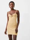 French Connection Lindee Twist Front Dress  Dresses In Brown