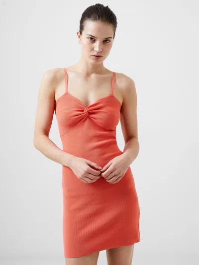 French Connection Lindee Twist Front Dress  Dresses In Orange