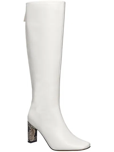 French Connection Liv Womens Manmade Knee-high Boots In White