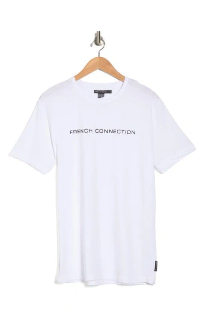 French Connection Logo Cotton Graphic T-shirt In White