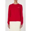French Connection Logo Script Sweater In Mars Red