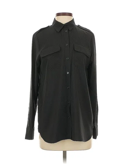 Pre-owned French Connection Long Sleeve Blouse In Black
