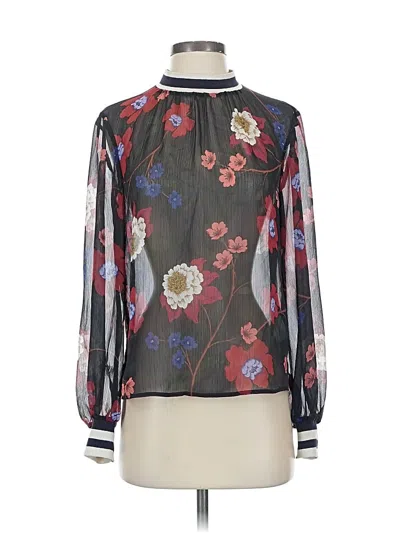 Pre-owned French Connection Long Sleeve Blouse In Black