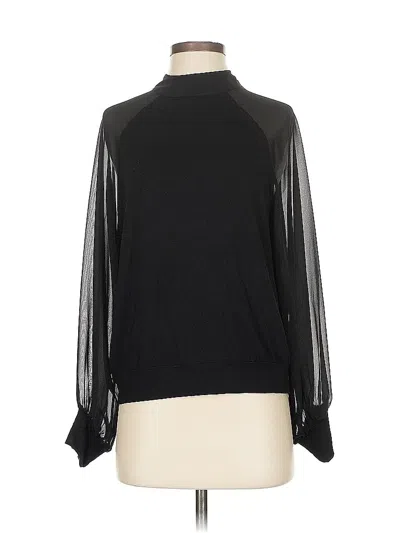 Pre-owned French Connection Long Sleeve Blouse In Black