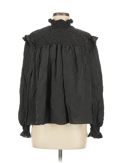 Pre-owned French Connection Long Sleeve Blouse In Black