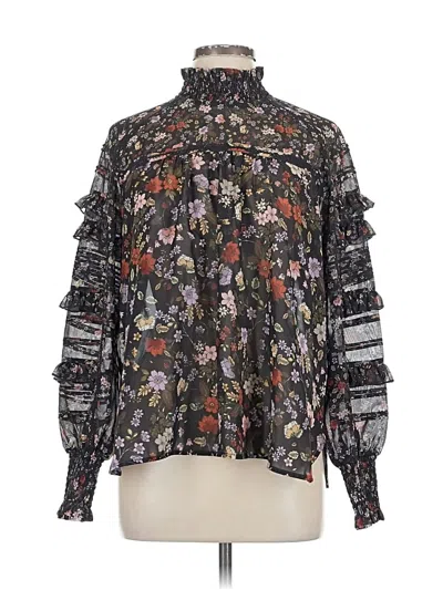 Pre-owned French Connection Long Sleeve Blouse In Black