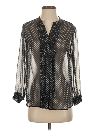 Pre-owned French Connection Long Sleeve Blouse In Black