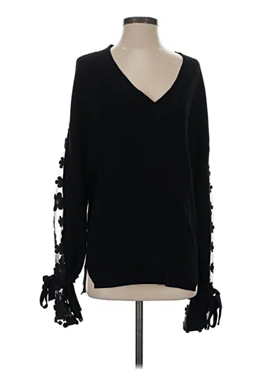 Pre-owned French Connection Long Sleeve Blouse In Black