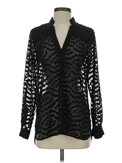 Pre-owned French Connection Long Sleeve Blouse In Black