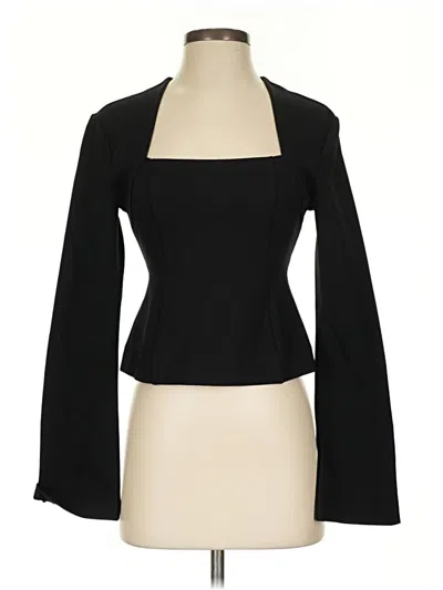 French Connection Long Sleeve Blouse In Black