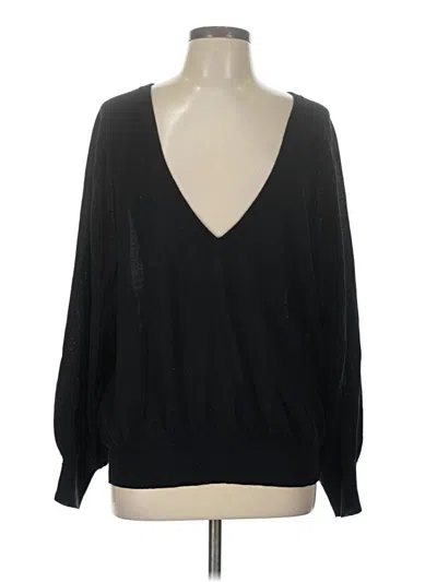 Pre-owned French Connection Long Sleeve Blouse In Black