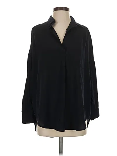 Pre-owned French Connection Long Sleeve Blouse In Black