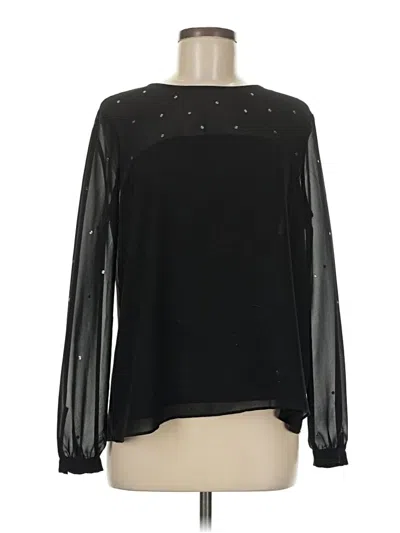 Pre-owned French Connection Long Sleeve Blouse In Black