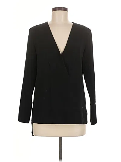 Pre-owned French Connection Long Sleeve Blouse In Black