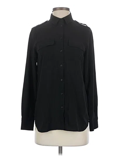 Pre-owned French Connection Long Sleeve Blouse In Black