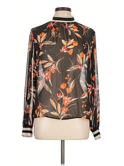 Pre-owned French Connection Long Sleeve Blouse In Black