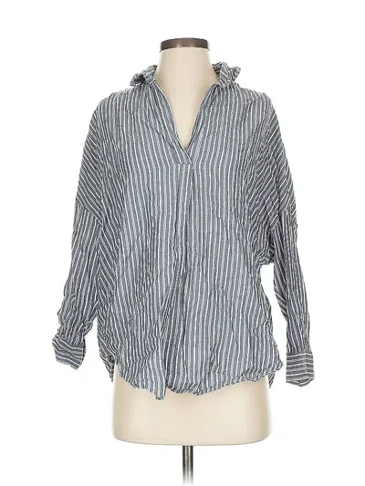 Pre-owned French Connection Long Sleeve Blouse In Blue