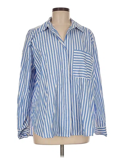 Pre-owned French Connection Long Sleeve Blouse In Blue
