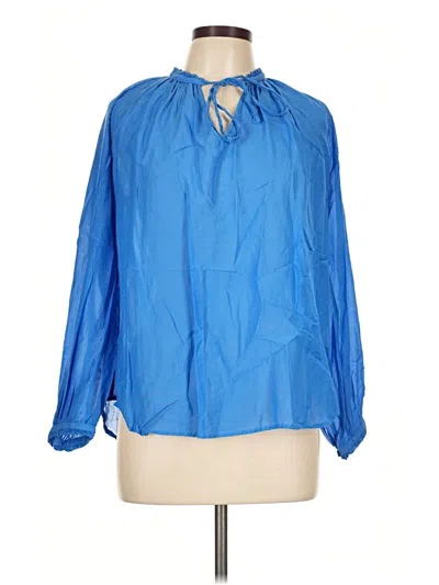 Pre-owned French Connection Long Sleeve Blouse In Blue
