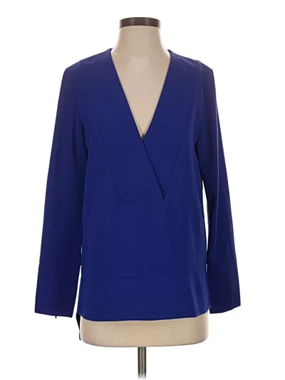 Pre-owned French Connection Long Sleeve Blouse In Blue