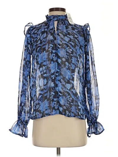 Pre-owned French Connection Long Sleeve Blouse In Blue