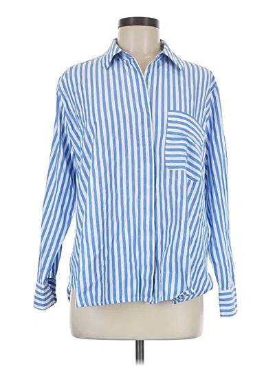 Pre-owned French Connection Long Sleeve Blouse In Blue