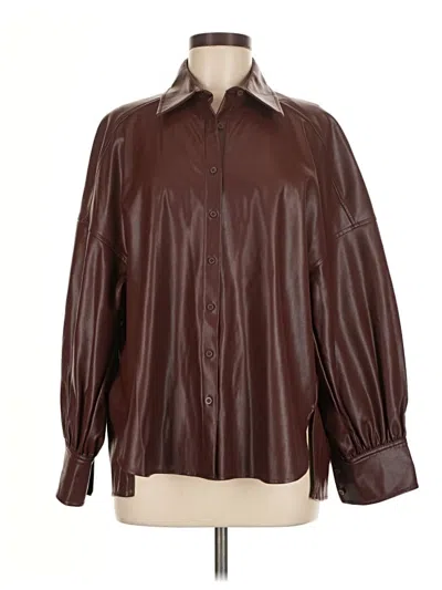 Pre-owned French Connection Long Sleeve Blouse In Brown