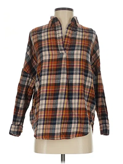 Pre-owned French Connection Long Sleeve Blouse In Brown