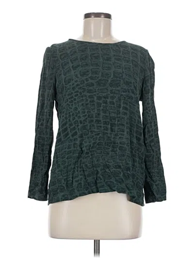 Pre-owned French Connection Long Sleeve Blouse In Green