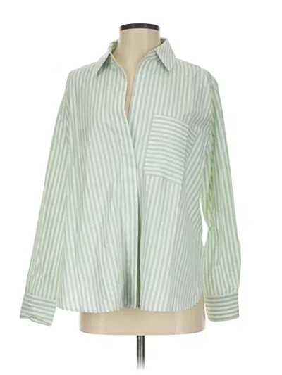 Pre-owned French Connection Long Sleeve Blouse In Green