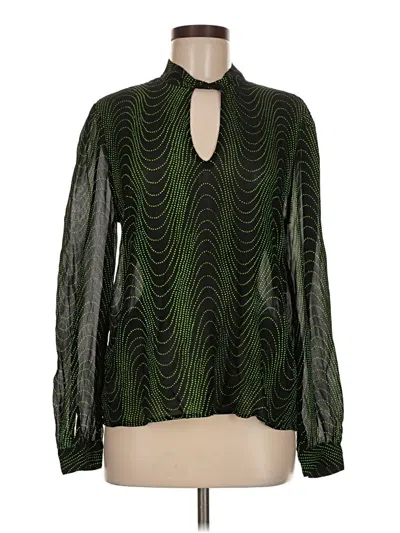 Pre-owned French Connection Long Sleeve Blouse In Green