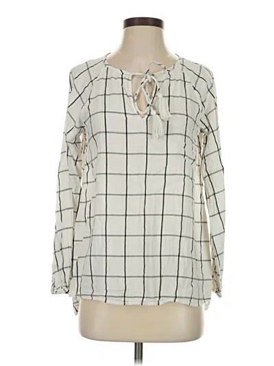Pre-owned French Connection Long Sleeve Blouse In Ivory