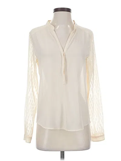 Pre-owned French Connection Long Sleeve Blouse In Ivory