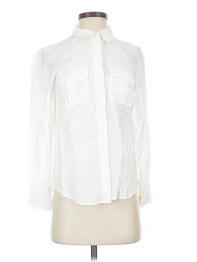 Pre-owned French Connection Long Sleeve Blouse In Ivory
