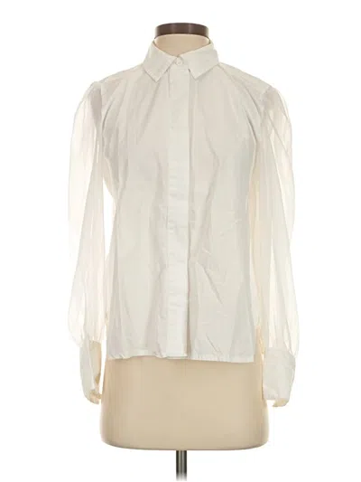 Pre-owned French Connection Long Sleeve Blouse In Ivory
