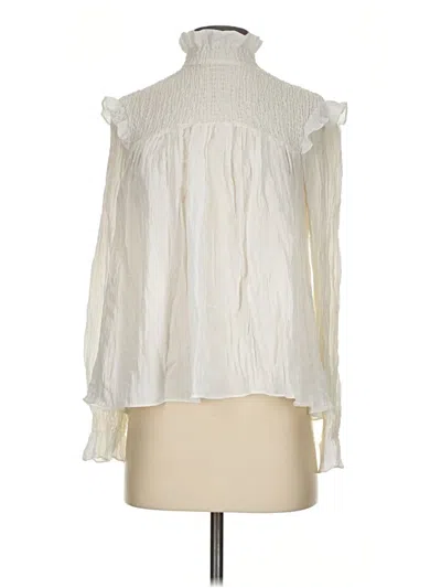 Pre-owned French Connection Long Sleeve Blouse In Ivory