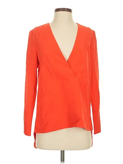 Pre-owned French Connection Long Sleeve Blouse In Orange