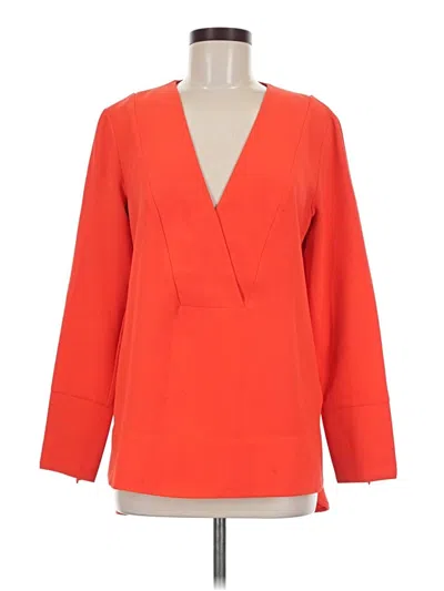 Pre-owned French Connection Long Sleeve Blouse In Orange
